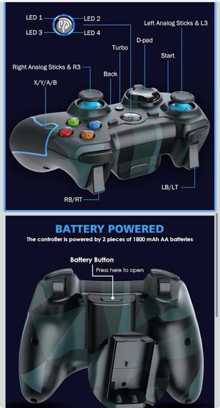 1 par de Mandos de videojuegos, color camuflado