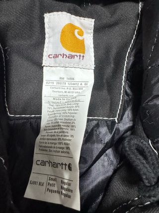 Chaqueta Carhartt Active Negra con Capucha