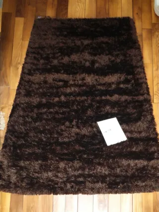 2 Alfombras Marrón 60x110 Pelo Corto