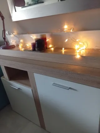 Mueble salón modular, aparador y mesa de centro.