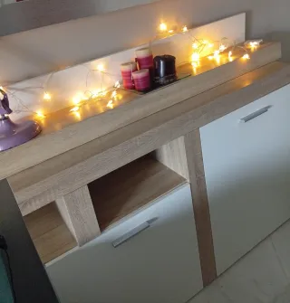 Mueble salón modular, aparador y mesa de centro.