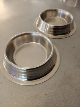 Set 2 ciotole acciaio inox