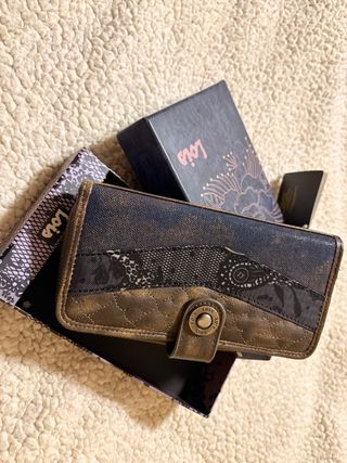 Cartera Lois Trimateria Azul/Marrón