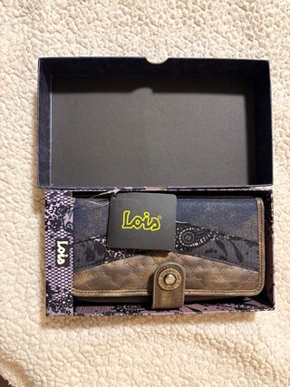 Cartera Lois Trimateria Azul/Marrón