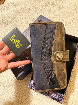 Cartera Lois Trimateria Azul/Marrón