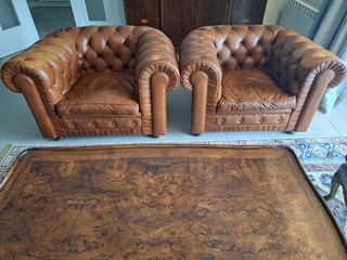Sofá 3 plazas + 2 butacas piel