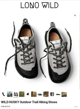 Zapatillas barefoot Lono Wild Husky. Ante natural.