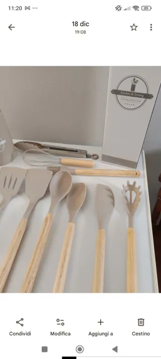 Set 12 Mestoli Cucina Beige