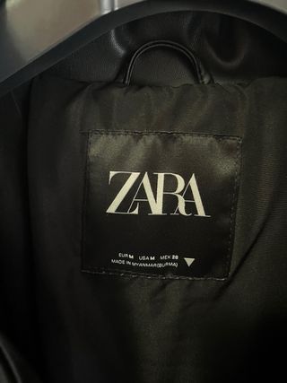 Abrigo Zara Negro Como Nuevo