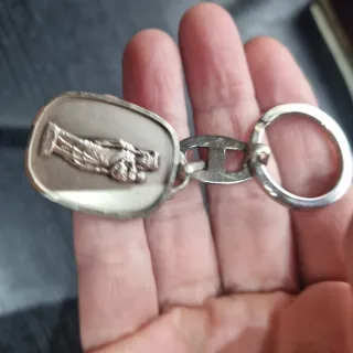 Lote religioso vintage – rosario, medallón Lourdes