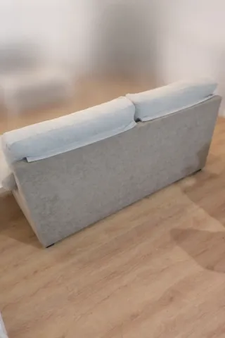 Sofá 2-3 plazas beige/gris tela