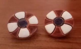 Pendientes cerámica vintage