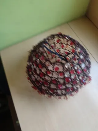 Pantalla de lámpara de metal y cristal