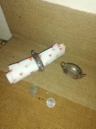 Servilleteros  vintage tetera plateados macizos