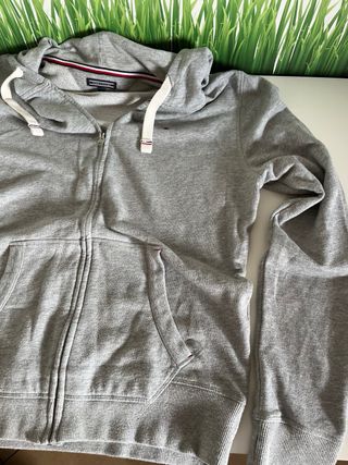 Felpa Tommy Hilfiger Grigia Zip Taglia L