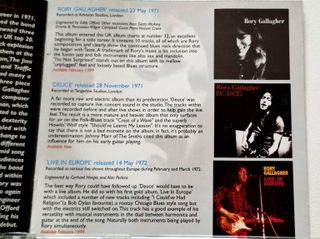 CD Rory Gallagher - Etched In Blue