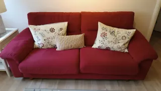 Sofá 3 plazas burdeos
