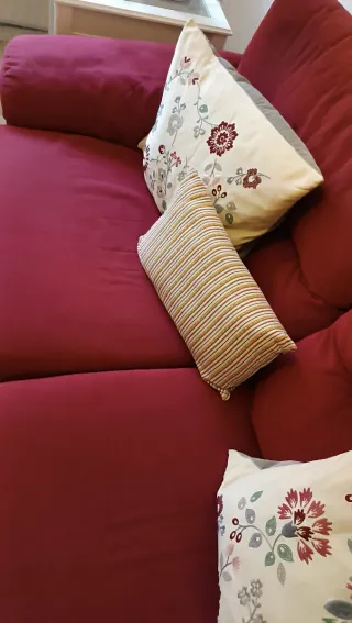 Sofá 3 plazas burdeos