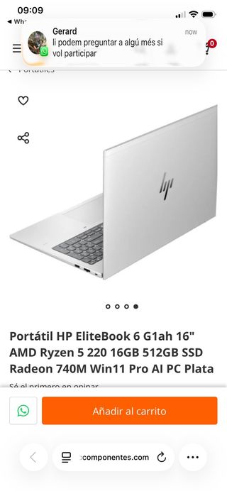 Portátil HP EliteBook 6