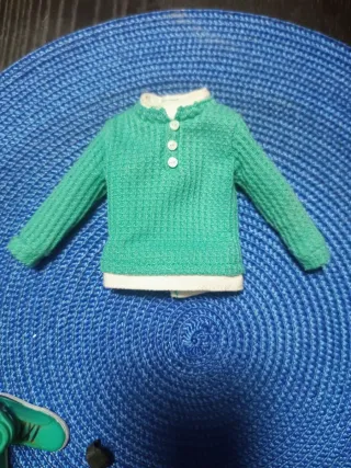 Conjunto Ropa Muñeco Verde y Negro