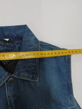 Chaleco tejano azul talla L