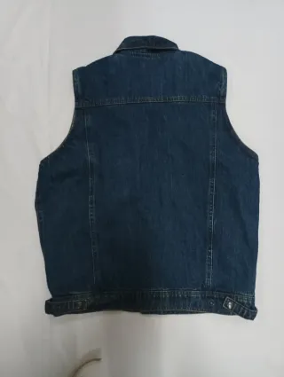 Chaleco tejano azul talla L