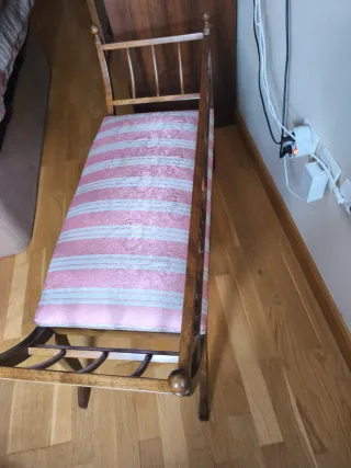 Descalzadora madera y tela