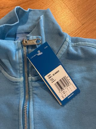 Sudadera Essentials Adidas cropped azul cielo T. S