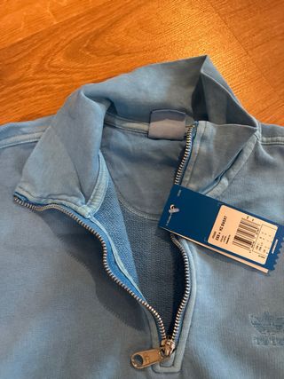 Sudadera Essentials Adidas cropped azul cielo T. S