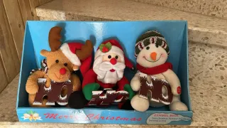 Muñecos Navidad con Sonido (Santa, Reno, Muñeco Ni