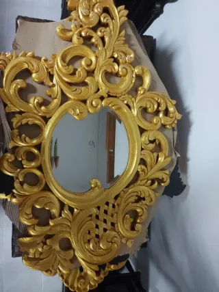 Espejos Dorados Estilo Cornucopia