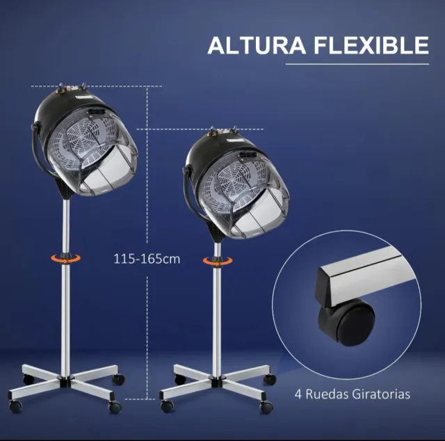 Secador de casco ajustable