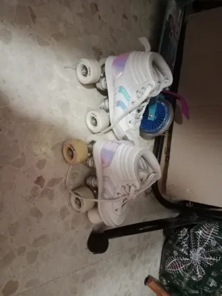 Patines de bota blancos,talla29-31