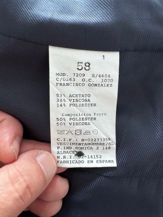 Chaleco de traje azul