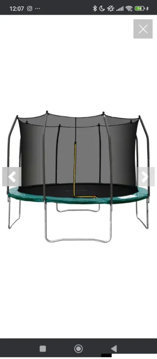 Cama elástica grande sin red de seguridad