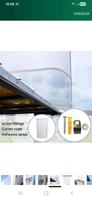 Marquesina/Techo para puertas, ventanas,calentador