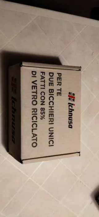 Bicchieri Ichnusa in vetro ambrato