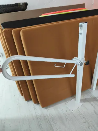 Barra de apoyo WC minusválidos anclaje suelo