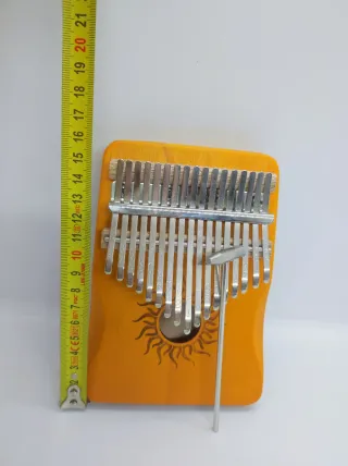 Kalimba 17 tasti legno incisione sole