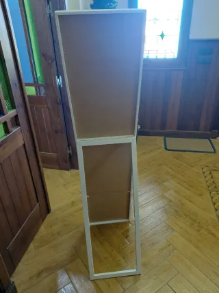 Espejo de pie blanco