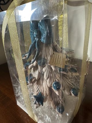 Albero Natale Ceramica Caltagirone Blu Beige