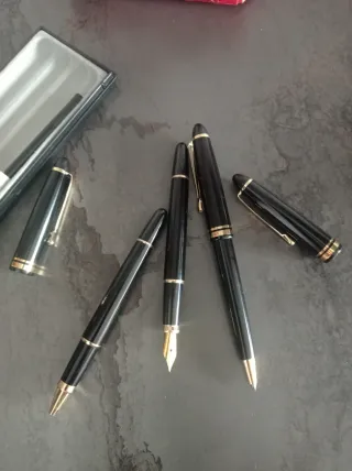 Set 3 Penne da Collezione Nere e Oro