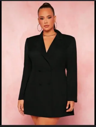 Vestido tipo americana negro