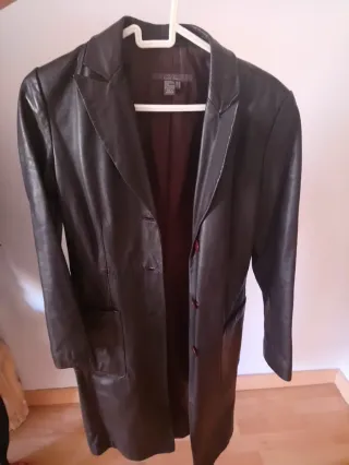 Abrigo piel Zara Marrón Talla M