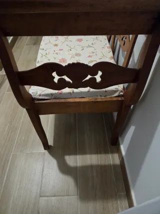 Escaño de madera cerezo,  Antiguo, muy cuidado