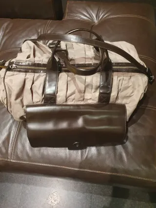 Bolsa Bimba y Lola fin de semana beige