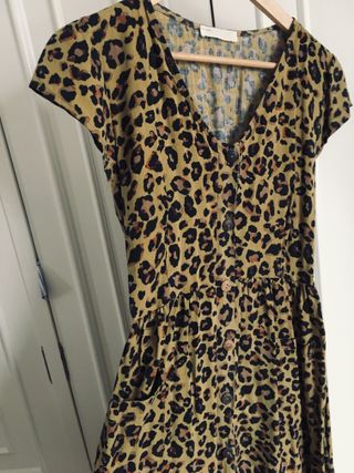 Vestido Leopardo Midi Talla M/L