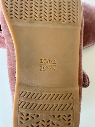 Merceditas niña rosa nude terciopelo