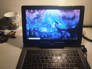 Portátil Tablet Toshiba Gris y Negro