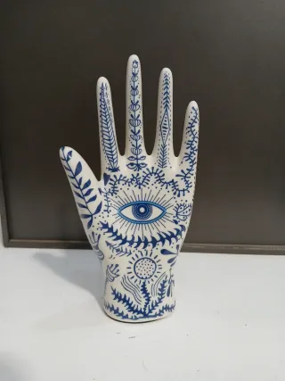 Mano Hamsa Cerámica Decorativa